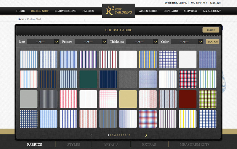 R2 Fine Tailoring : Design Now All Fabrics Section Design Sundae