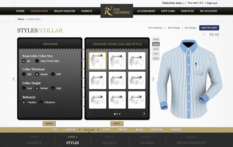 R2 Fine Tailoring : Design Now Styles Section Design Sundae
