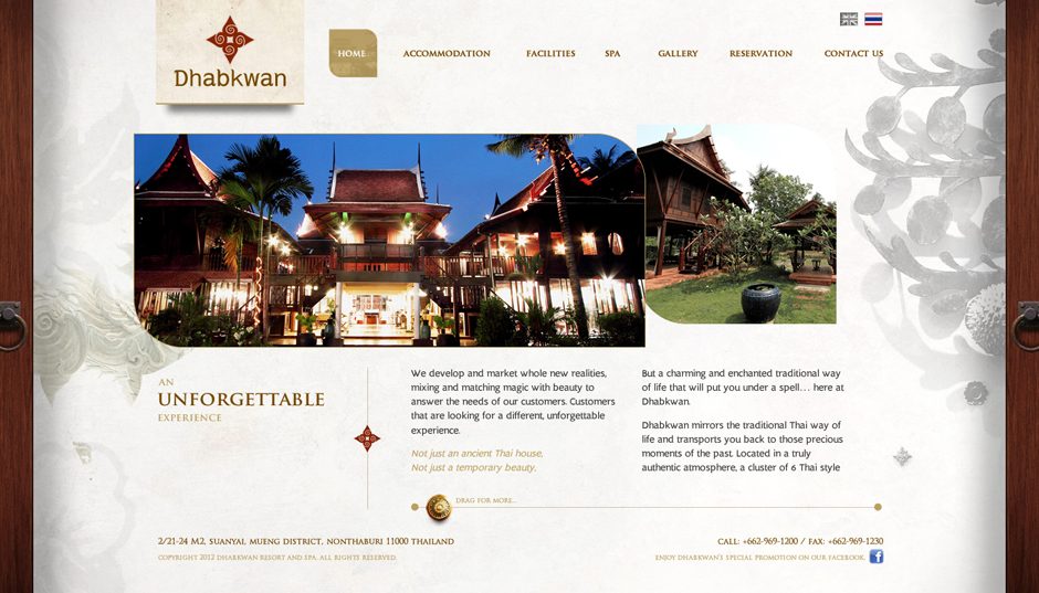 Dhabkwan Resort & Spa : Homepage Design Sundae