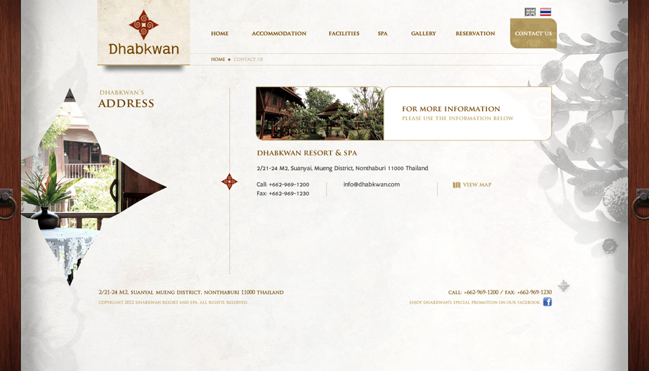 Dhabkwan Resort & Spa : Contact Us Design Sundae