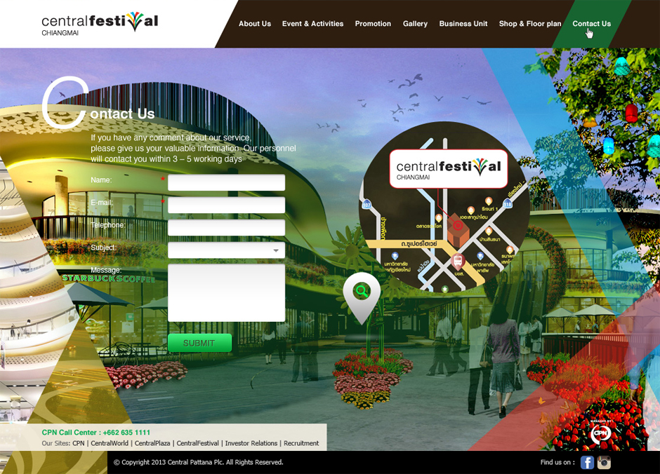 Central Festival Chiangmai : Contact us Design Sundae