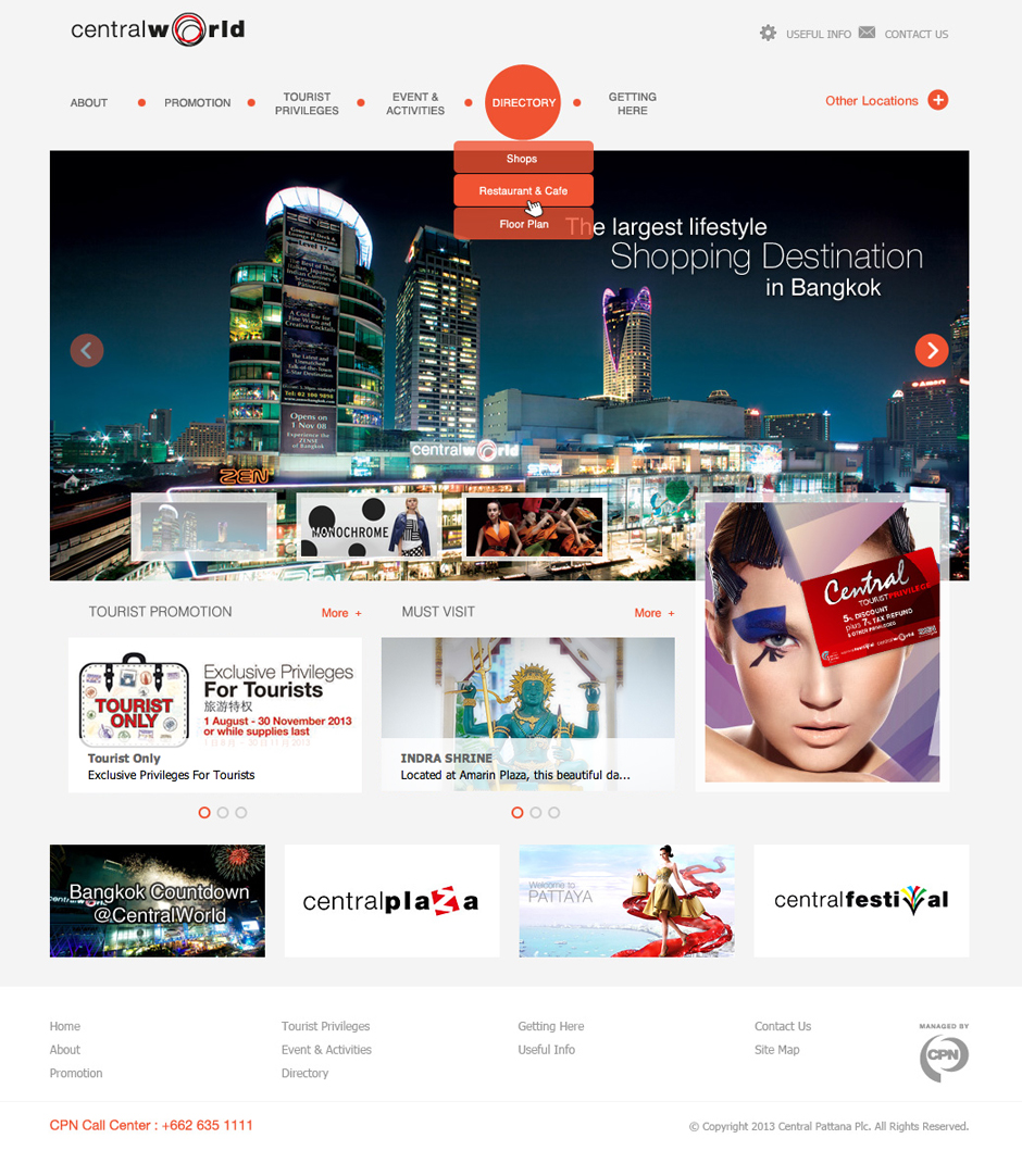 Central Tourist : Homepage Design Sundae