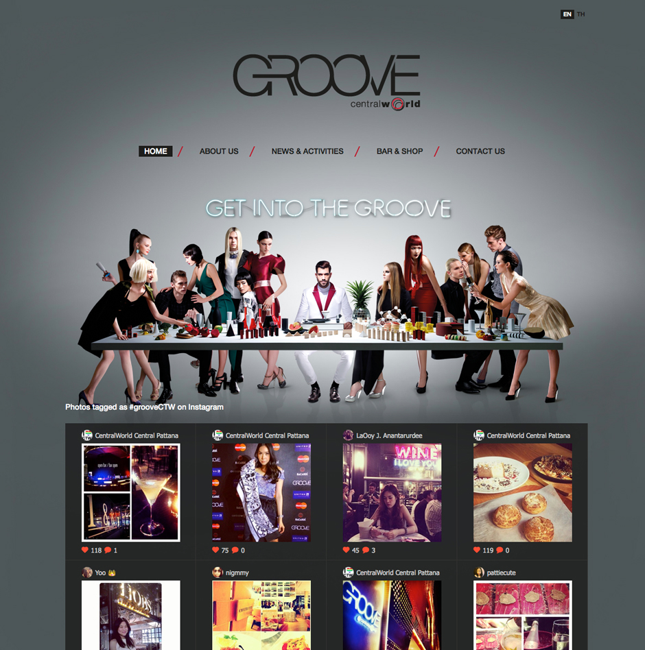 Groove @CentralWorld : Homepage Design Sundae