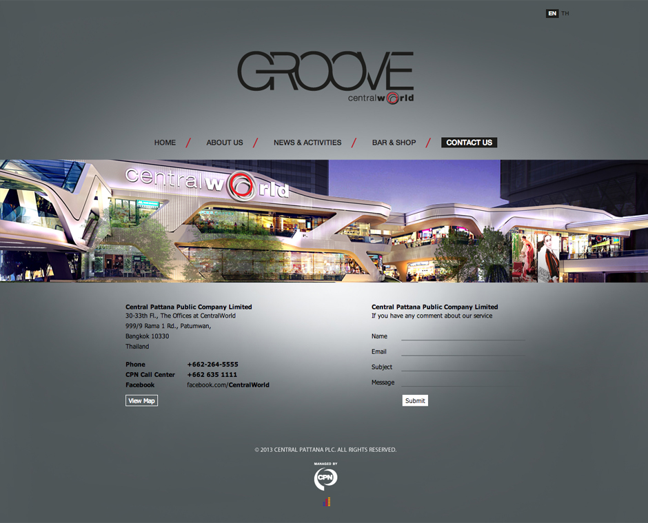 Groove @CentralWorld : Contact us Design Sundae