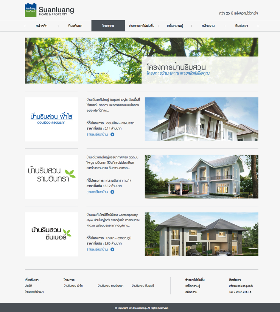 Suanluang Projects Page Design Sundae