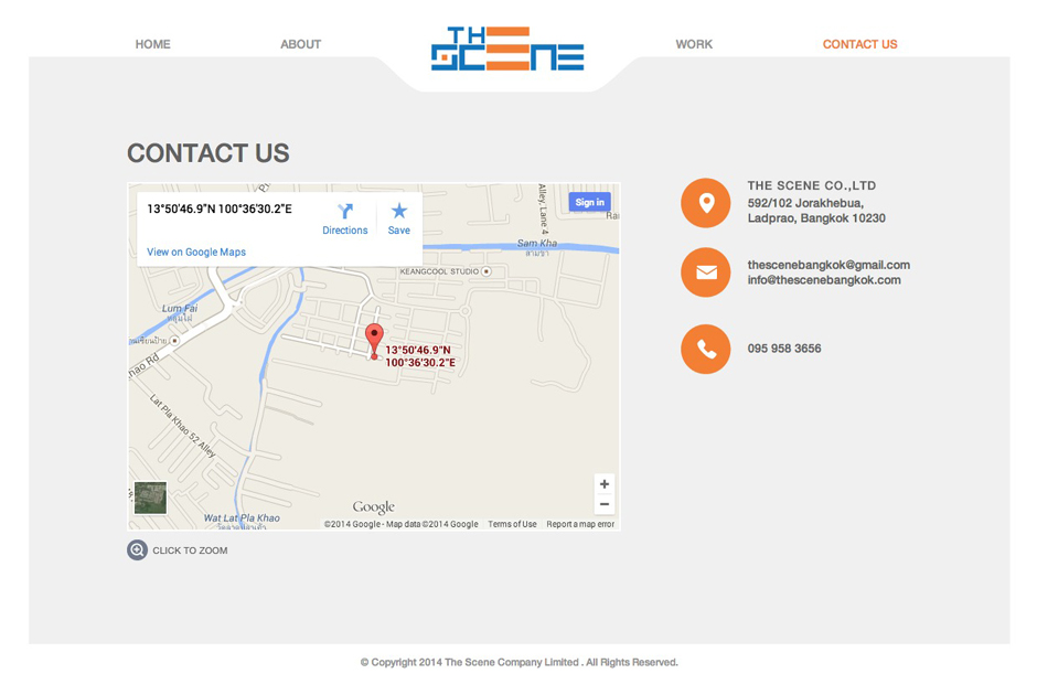 The Scene Contact us Page Design Sundae