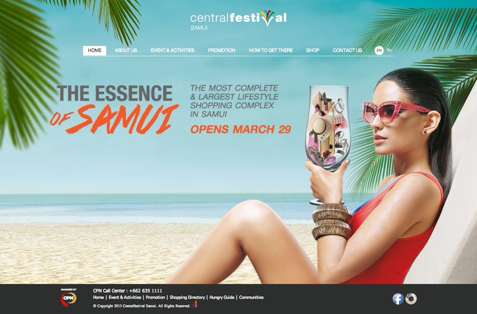 Central Festival Samui Homepage Design Sundae