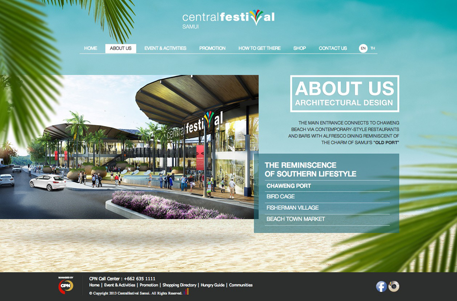 Central Plaza Samui About us Page Design Sundae