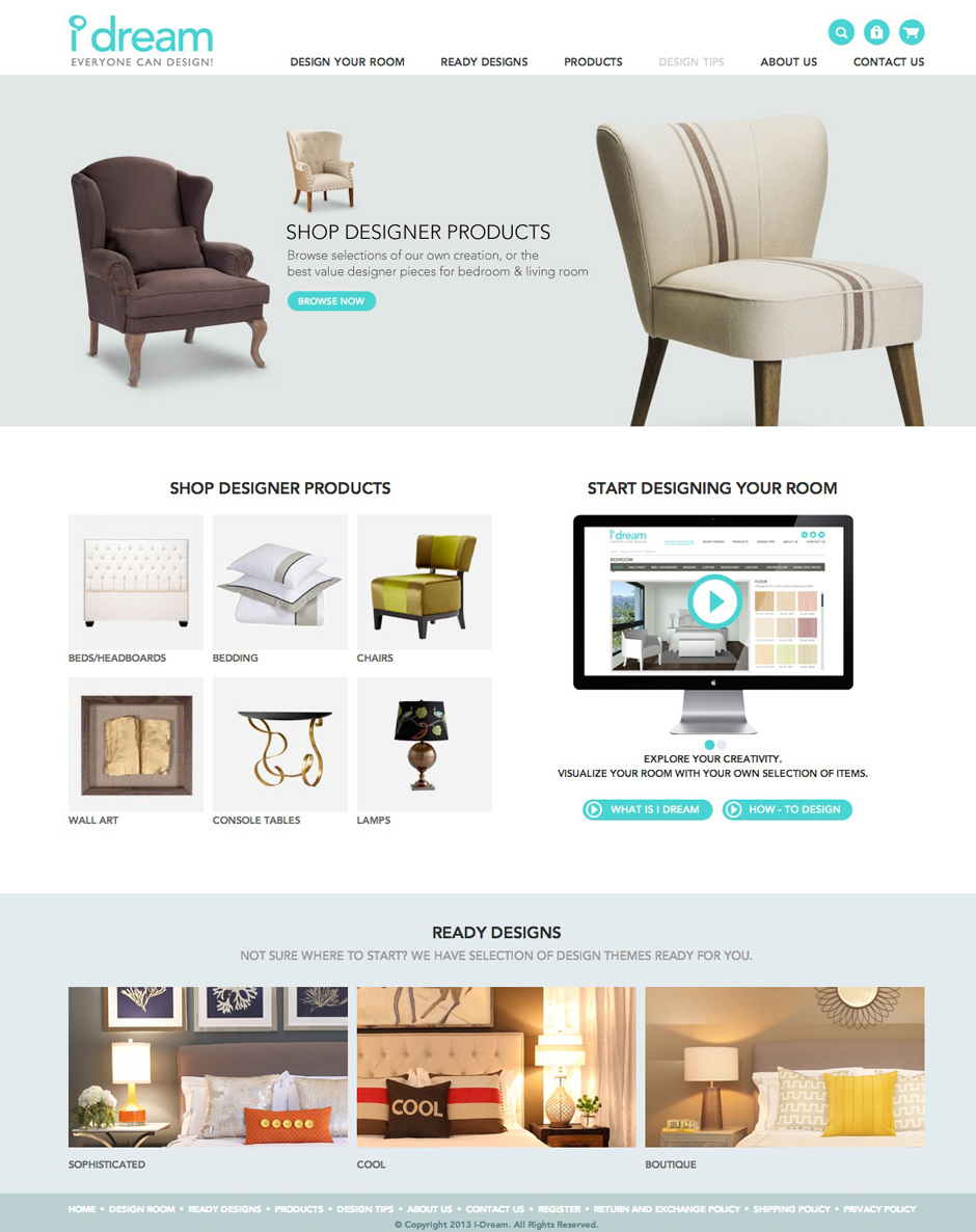 I Dream : Homepage Design Sundae