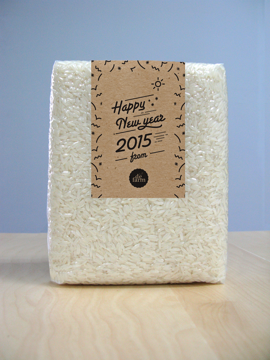 de farm rice package sticker   Design Sundae