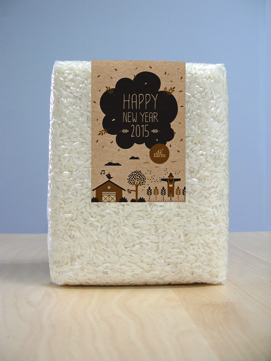 de farm rice package sticker   Design Sundae