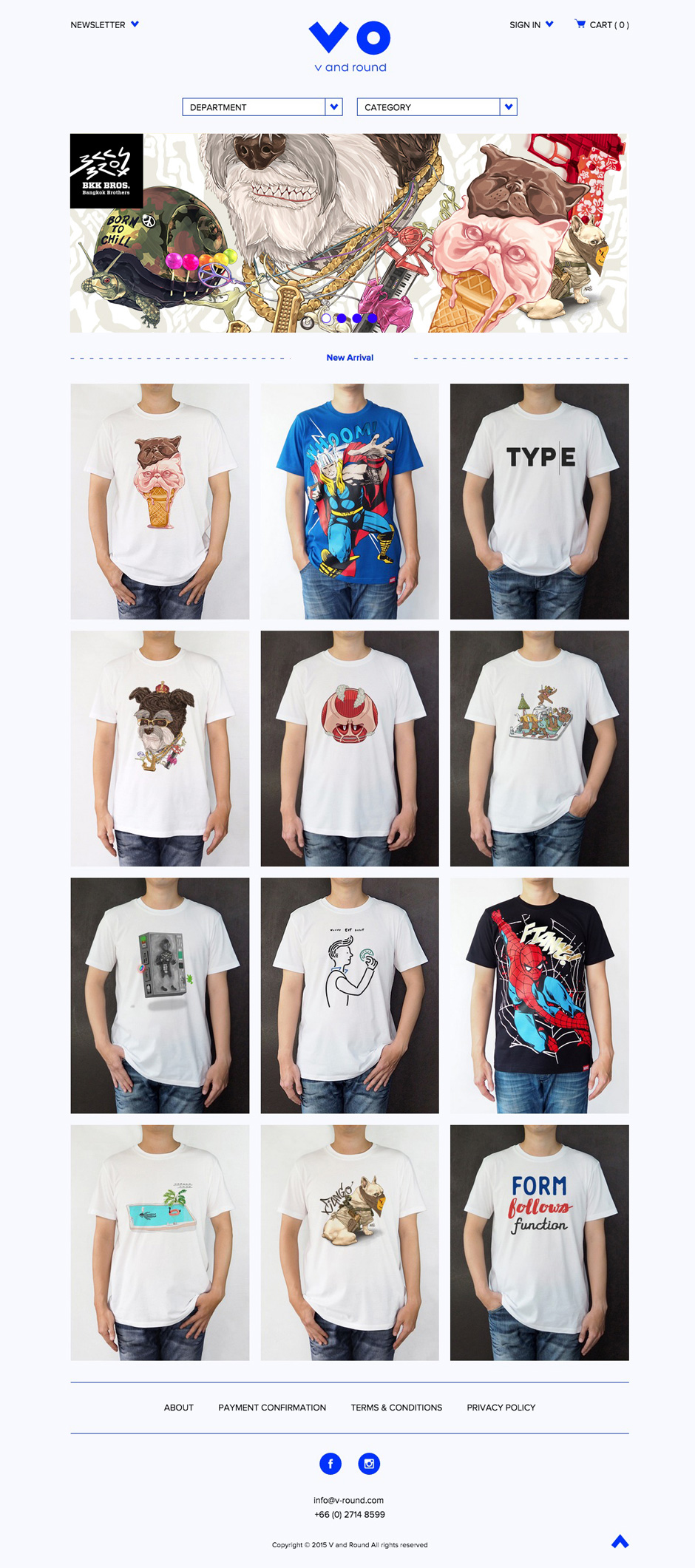 V and Round Homepage Design Sundae