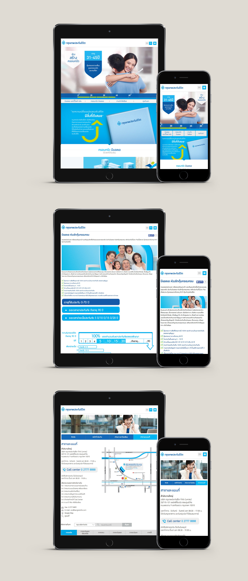 Bangkok Life Assurance Website : Responsive Design Sundae