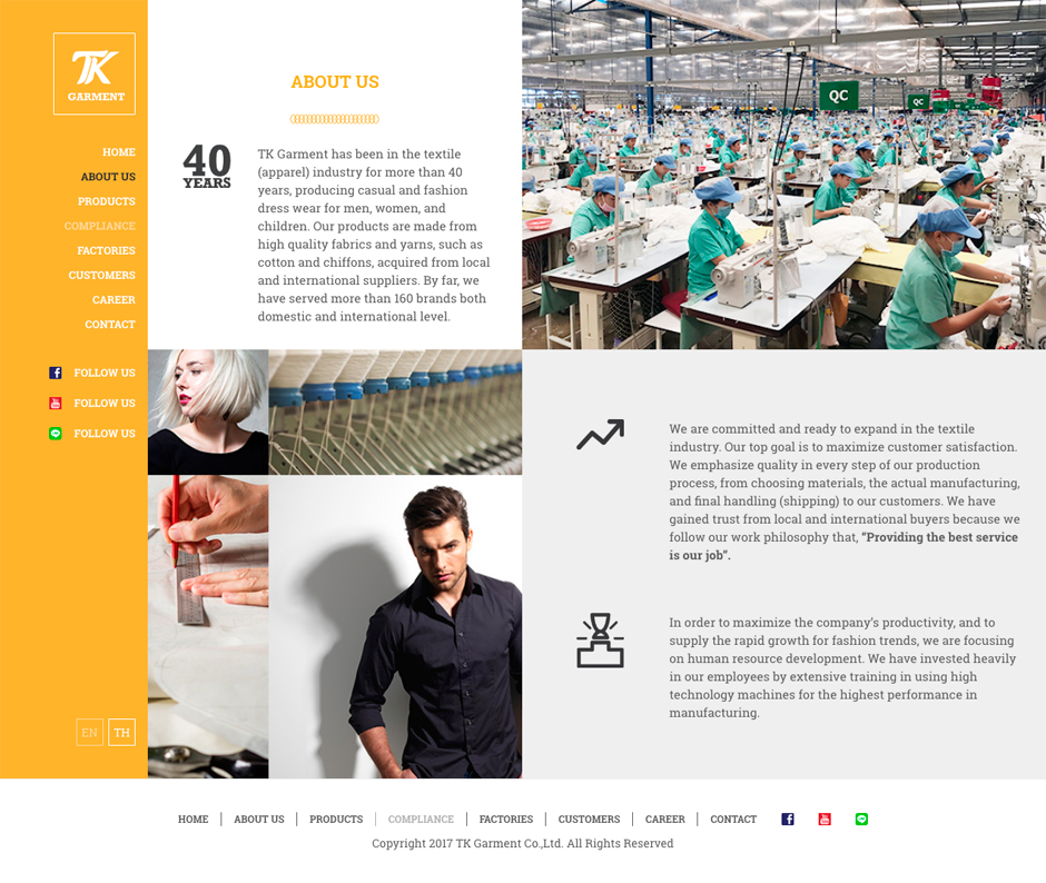 TK Garment Website : About Design Sundae