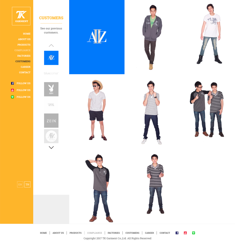 TK Garment Website : Product Design Sundae
