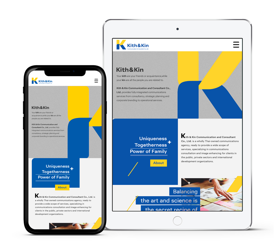 Kith and Kin Website : Device Design Sundae