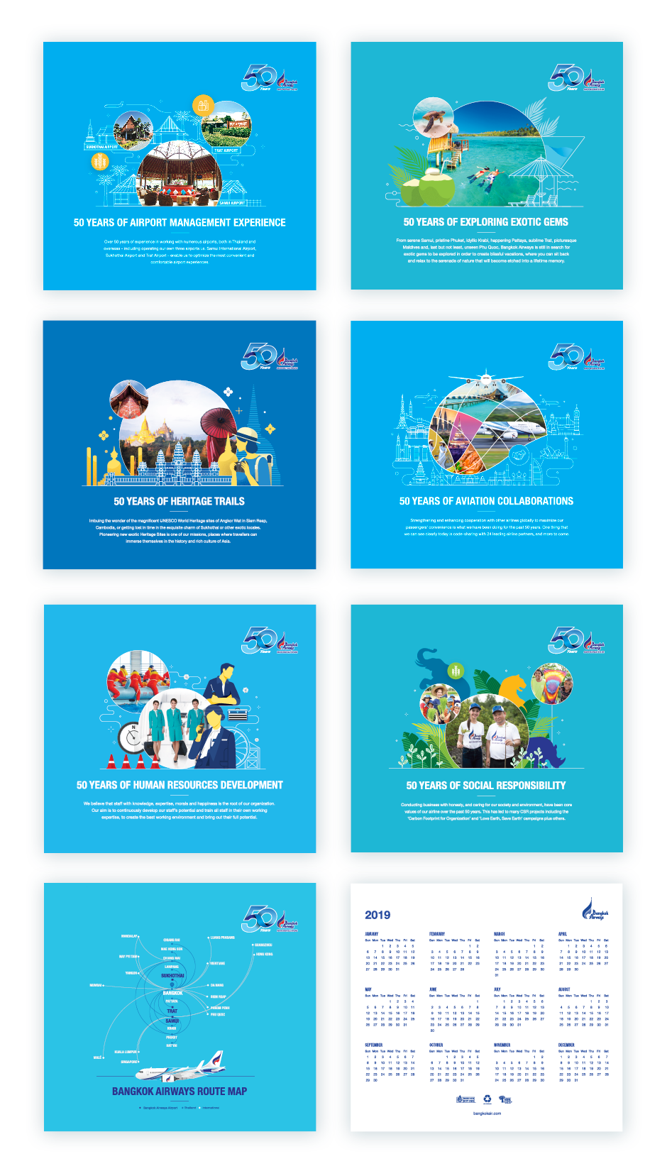 Bangkok Airways Calendar 2018 Design Sundae