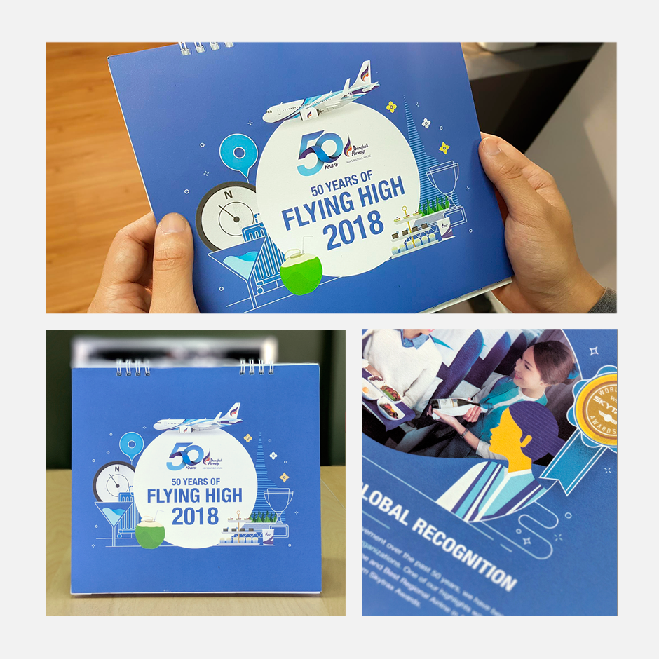 Bangkok Airways Calendar 2018 Design Sundae
